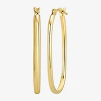 Womens 10K Gold 26mm Hoop Earrings