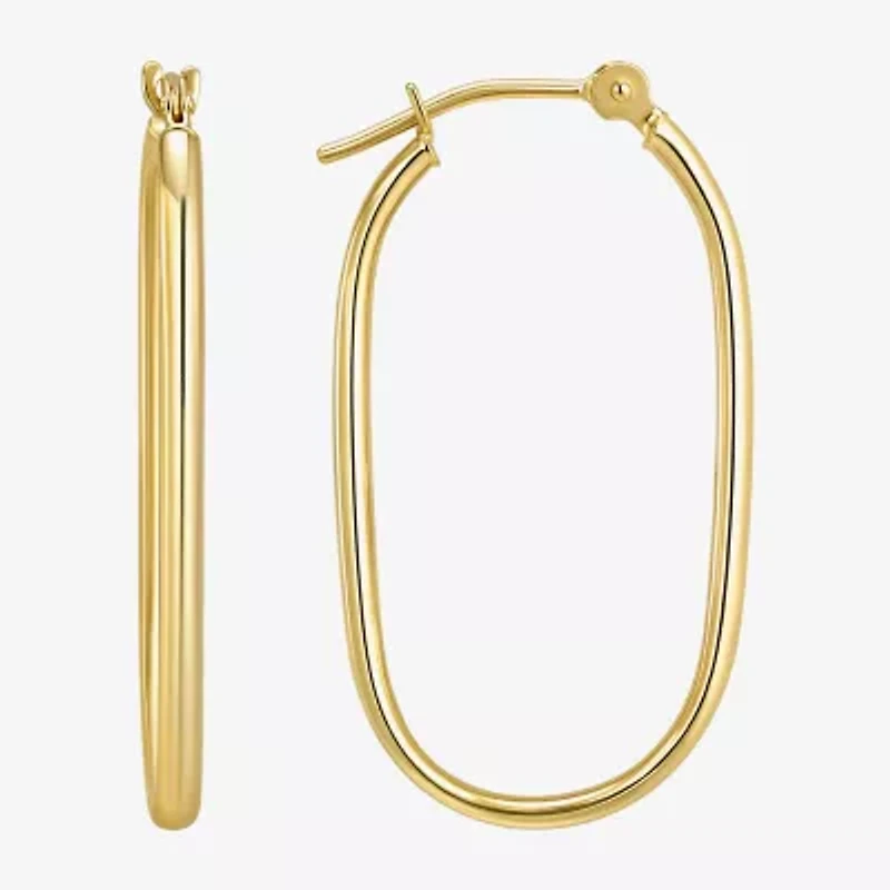 Womens 10K Gold 26mm Hoop Earrings