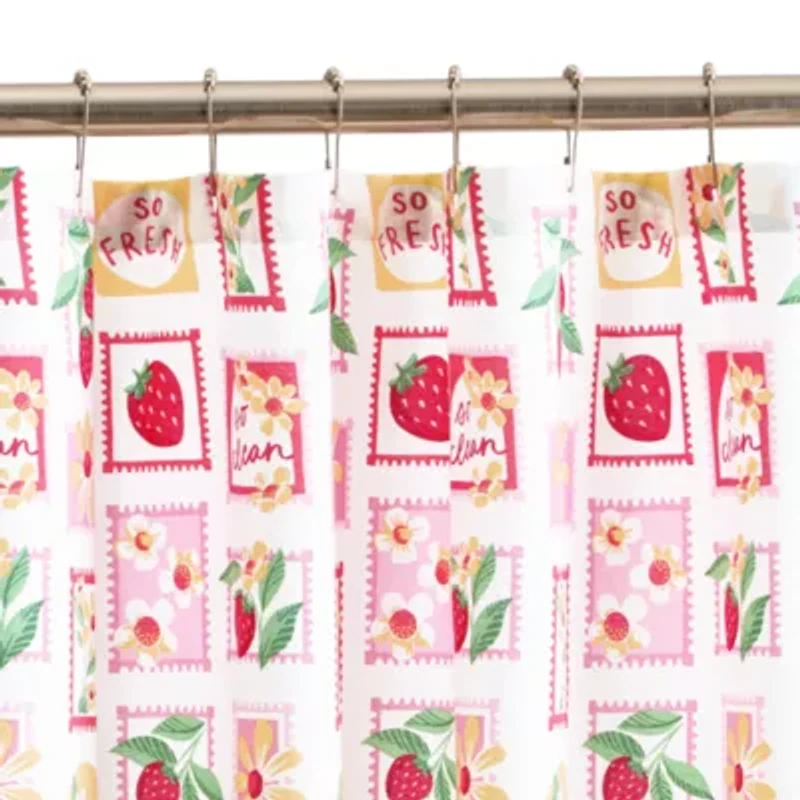 Home Expressions Stamps & Berries Shower Curtain