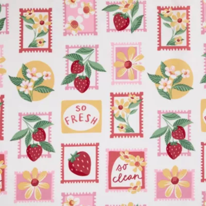 Home Expressions Stamps & Berries Shower Curtain