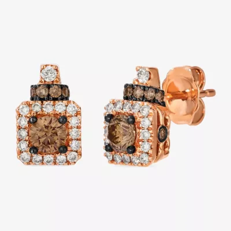 Le Vian Grand Sample Sale Le Vian Grand Sample Sale Limited Quantities! 3/4 CT. T.W. Natural Brown Diamond 14K Gold 10.1mm Square Stud Earrings