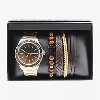 Geneva Mens Two Tone 5-pc. Watch Boxed Set Mac7159jc