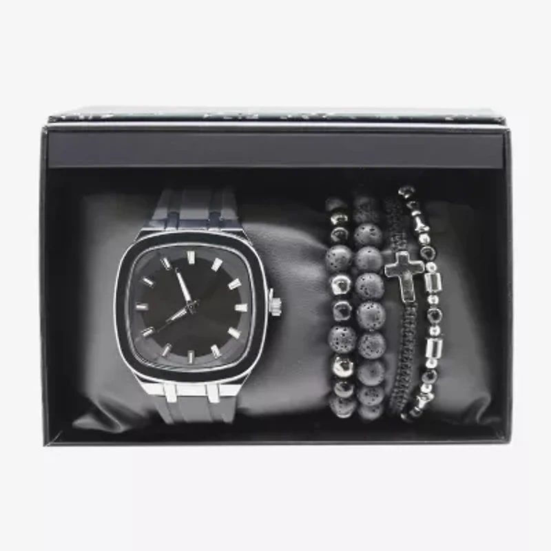 Geneva Mens Black 5-pc. Watch Boxed Set Mac7162jc