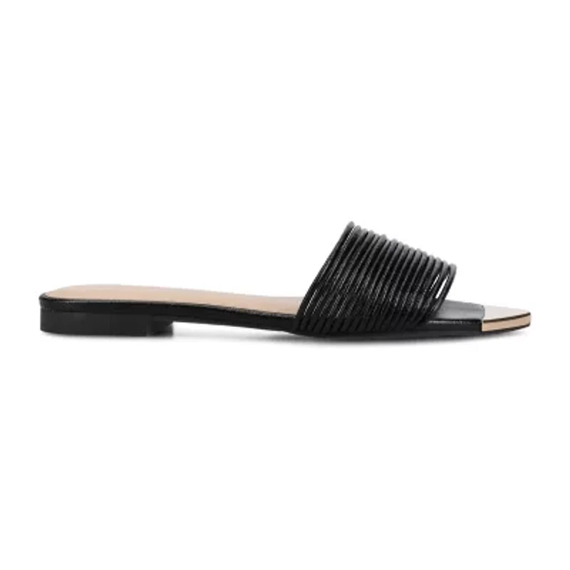 Journee Collection Womens Feather Flat Sandals