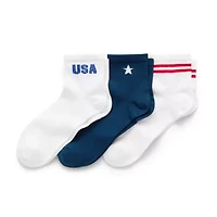 Mixit Womens 3 Pair Crew Socks