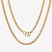 Steeltime Mens 18K Gold over Stainless Steel Cruifix Cross Pendant Necklace