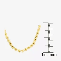 14K Gold over Silver Solid Rope 16-30 Inch Chain Necklace