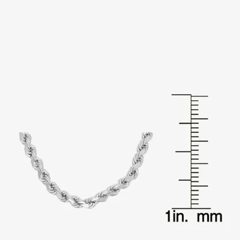 Sterling Silver Solid Rope Chain Necklace