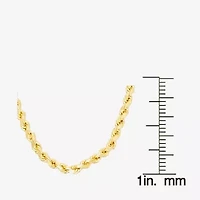 14K Gold Over Silver  Solid Rope Chain Necklace
