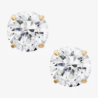 DiamonArt® 1 1/2 CT. T.W. White Cubic Zirconia 10K Gold Over Silver Round Stud Earrings