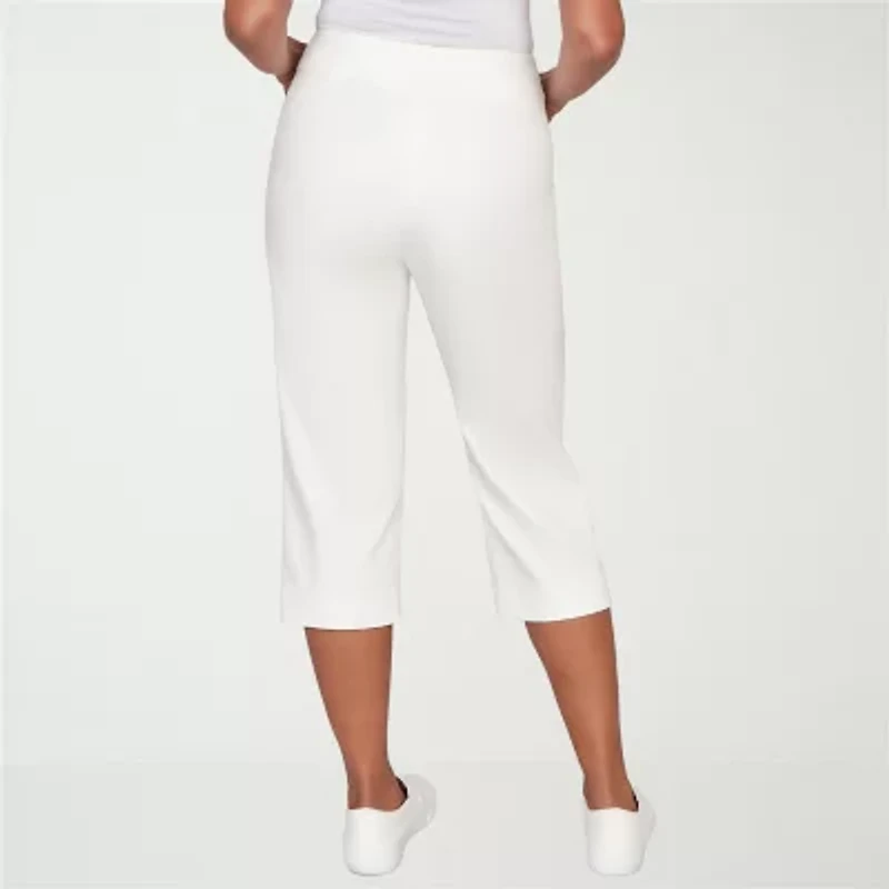 Alfred Dunner Resort Living Womens Straight Capri Pant