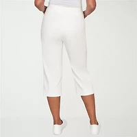 Alfred Dunner Resort Living Womens Straight Capri Pant