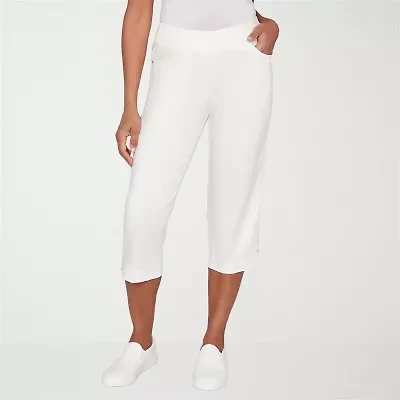 Alfred Dunner Resort Living Womens Straight Capri Pant