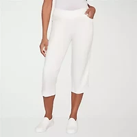 Alfred Dunner Resort Living Womens Straight Capri Pant