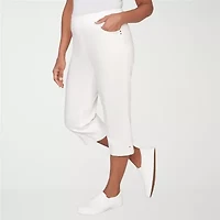 Alfred Dunner Resort Living Womens Straight Capri Pant