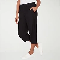 Alfred Dunner Crowd Pleaser Womens Straight Capri Pant