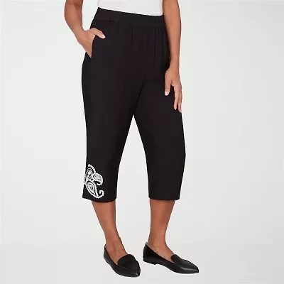 Alfred Dunner Womens Straight Capri Pant
