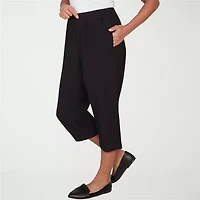 Alfred Dunner Womens Straight Capri Pant