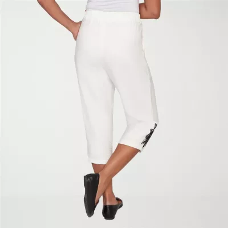 Alfred Dunner Crowd Pleaser Womens Straight Capri Pant