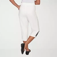 Alfred Dunner Crowd Pleaser Womens Straight Capri Pant