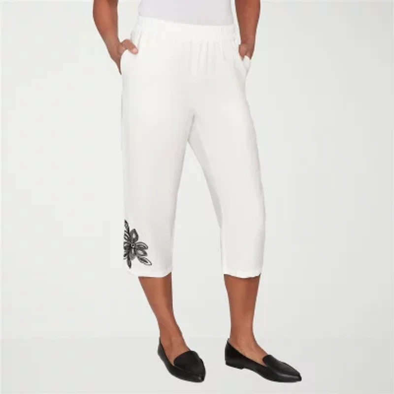 Alfred Dunner Crowd Pleaser Womens Straight Capri Pant