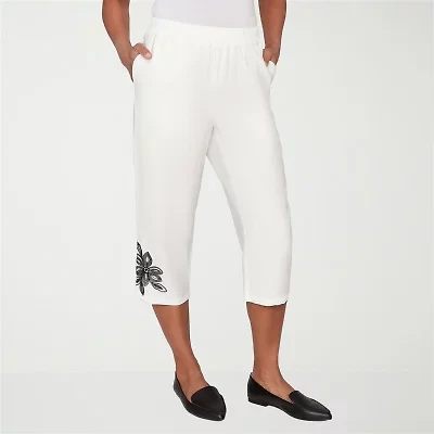 Alfred Dunner Crowd Pleaser Womens Straight Capri Pant
