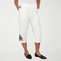 Alfred Dunner Crowd Pleaser Womens Straight Capri Pant