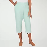 Alfred Dunner Womens Misses Short Straight Capri Pant