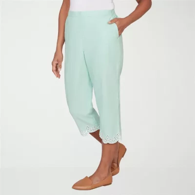 Alfred Dunner Womens Misses Short Straight Capri Pant