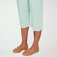 Alfred Dunner Womens Misses Short Straight Capri Pant