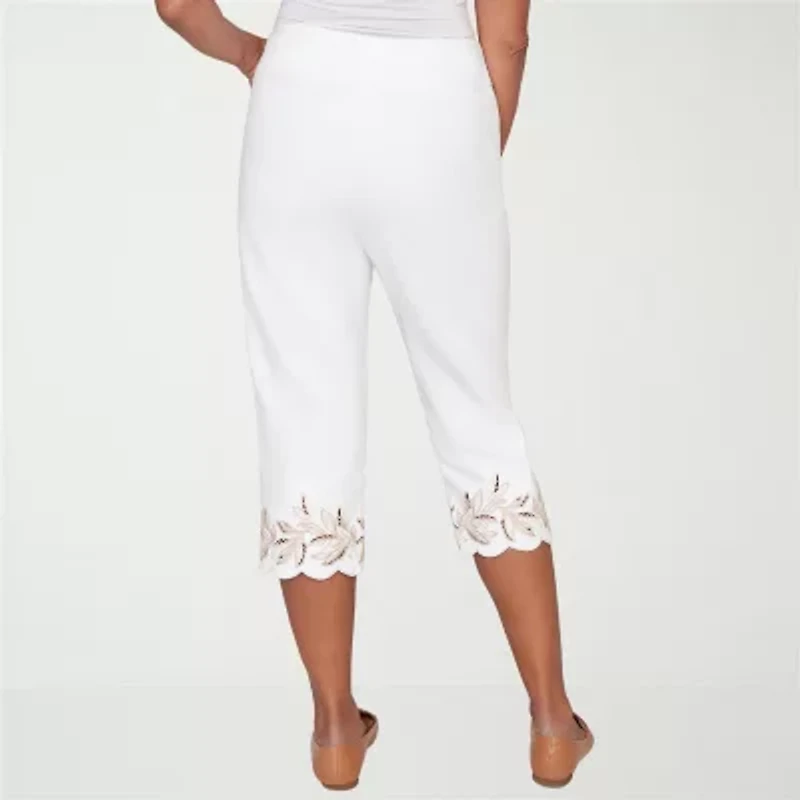 Alfred Dunner Womens Straight Capri Pant