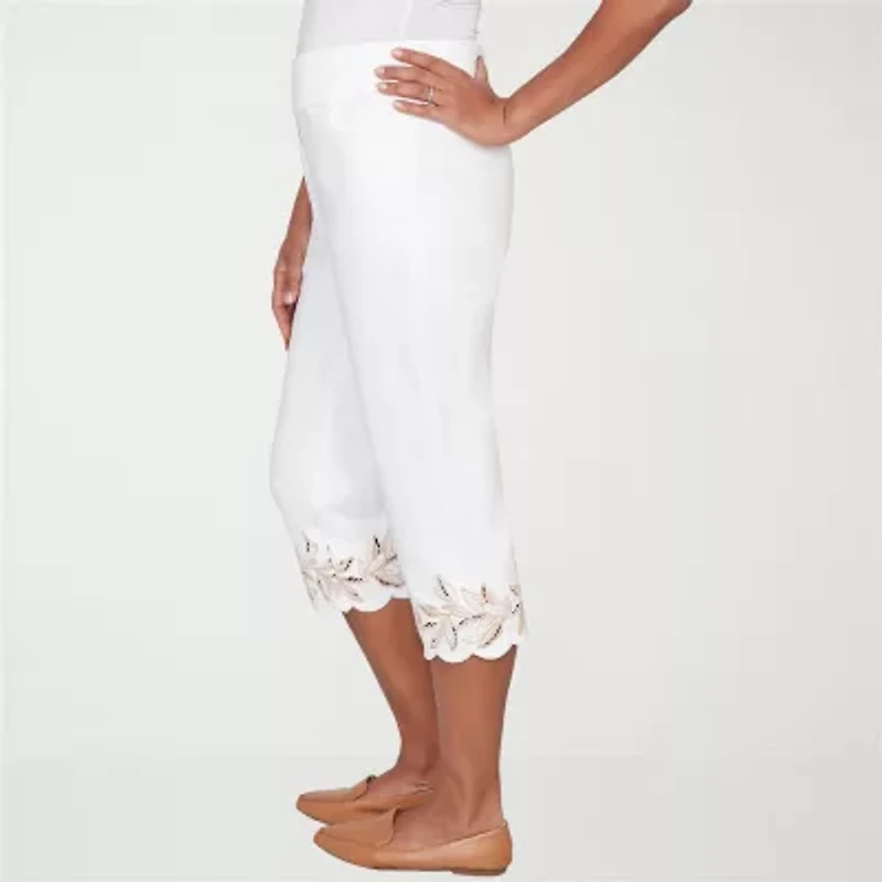 Alfred Dunner Womens Straight Capri Pant