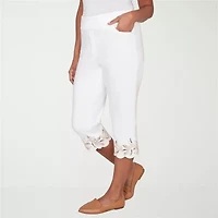 Alfred Dunner Womens Straight Capri Pant