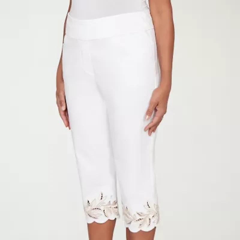 Alfred Dunner Womens Straight Capri Pant