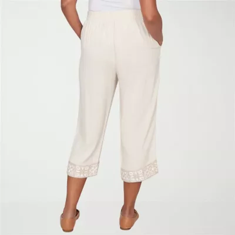 Alfred Dunner Womens Straight Capri Pant