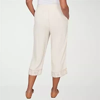 Alfred Dunner Womens Straight Capri Pant