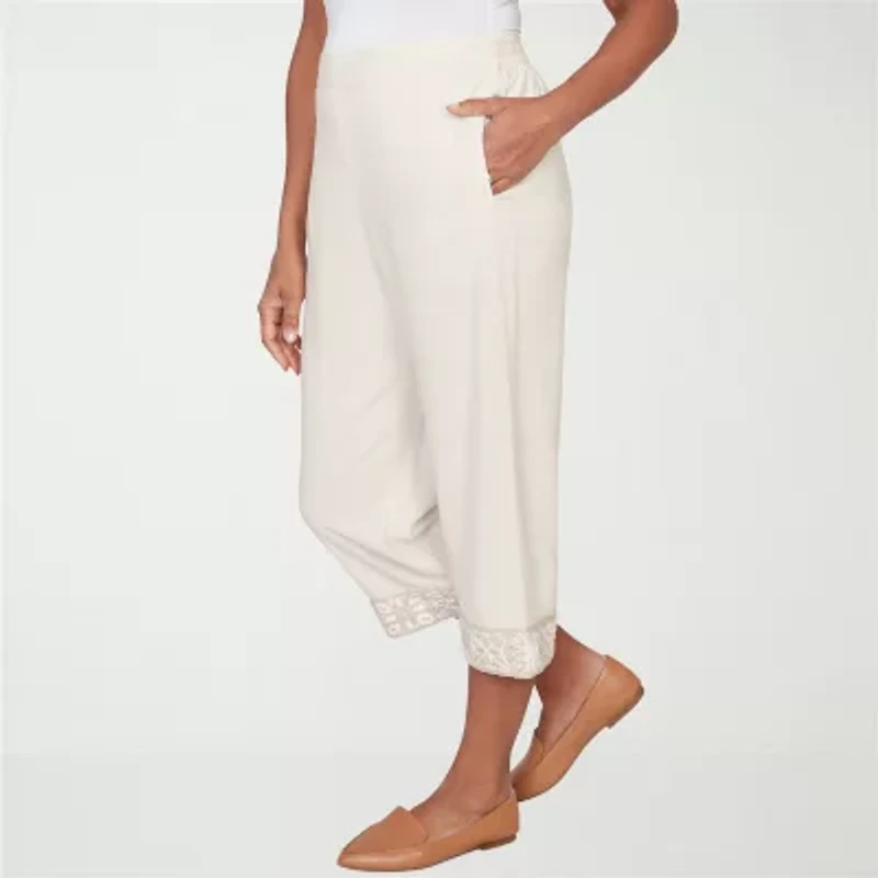 Alfred Dunner Womens Straight Capri Pant