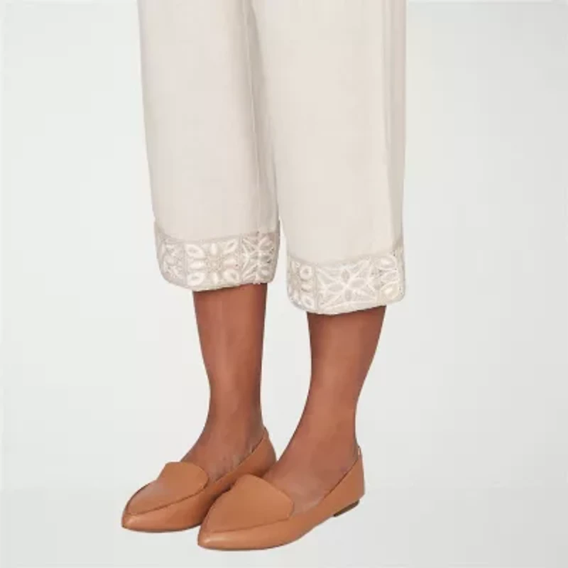 Alfred Dunner Womens Straight Capri Pant