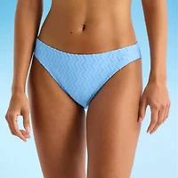 Arizona Womens Lined Textured Chevron Juniors Hipster Bikini Swimsuit Bottom