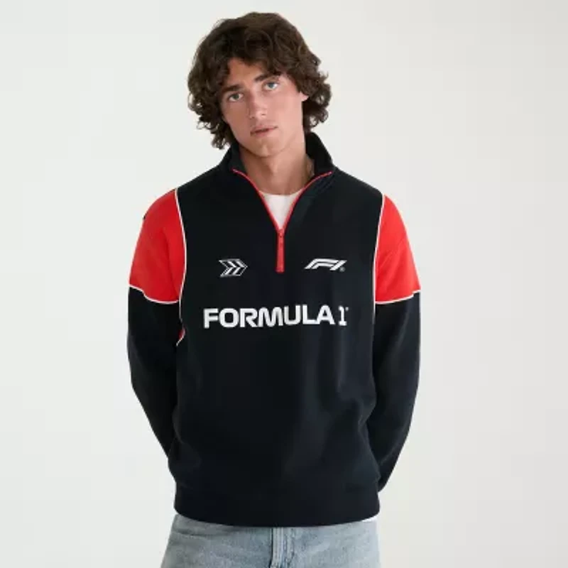 AEROPOSTALE Formula 1® Mens Mock Neck Long Sleeve Quarter-Zip Pullover