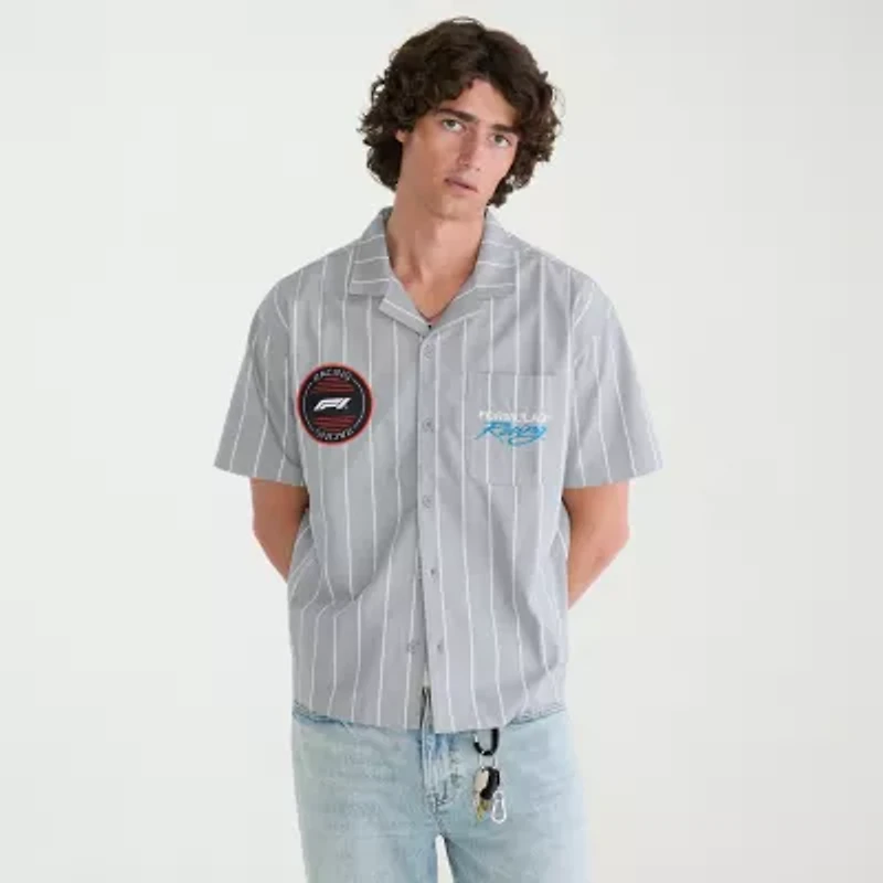 AEROPOSTALE Formula 1® Mens Short Sleeve Regular Fit Button-Down Shirt