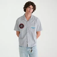 AEROPOSTALE Formula 1® Mens Short Sleeve Regular Fit Button-Down Shirt