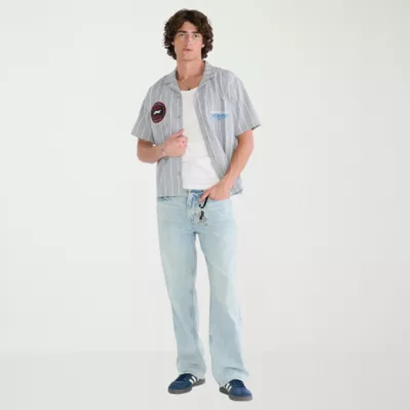 AEROPOSTALE Formula 1® Mens Short Sleeve Regular Fit Button-Down Shirt