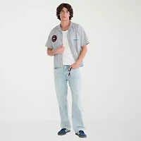 AEROPOSTALE Formula 1® Mens Short Sleeve Regular Fit Button-Down Shirt