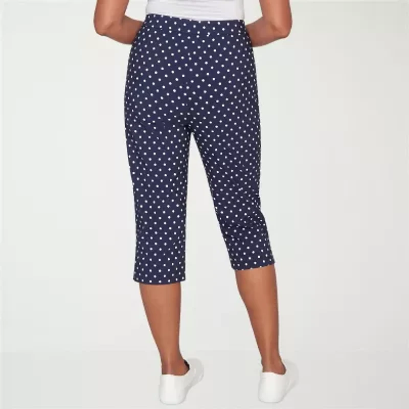 Alfred Dunner Port Side Womens Straight Capri Pant
