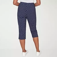 Alfred Dunner Port Side Womens Straight Capri Pant