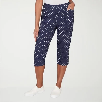 Alfred Dunner Port Side Womens Straight Capri Pant