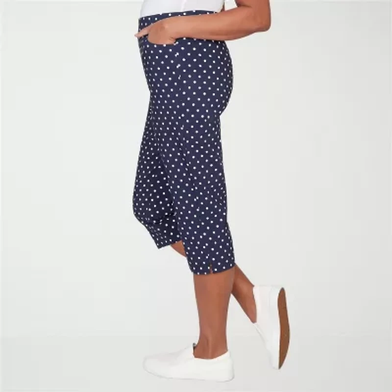 Alfred Dunner Port Side Womens Straight Capri Pant