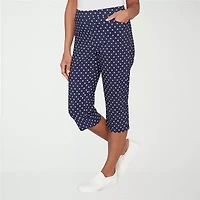 Alfred Dunner Port Side Womens Straight Capri Pant
