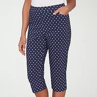 Alfred Dunner Port Side Womens Straight Capri Pant